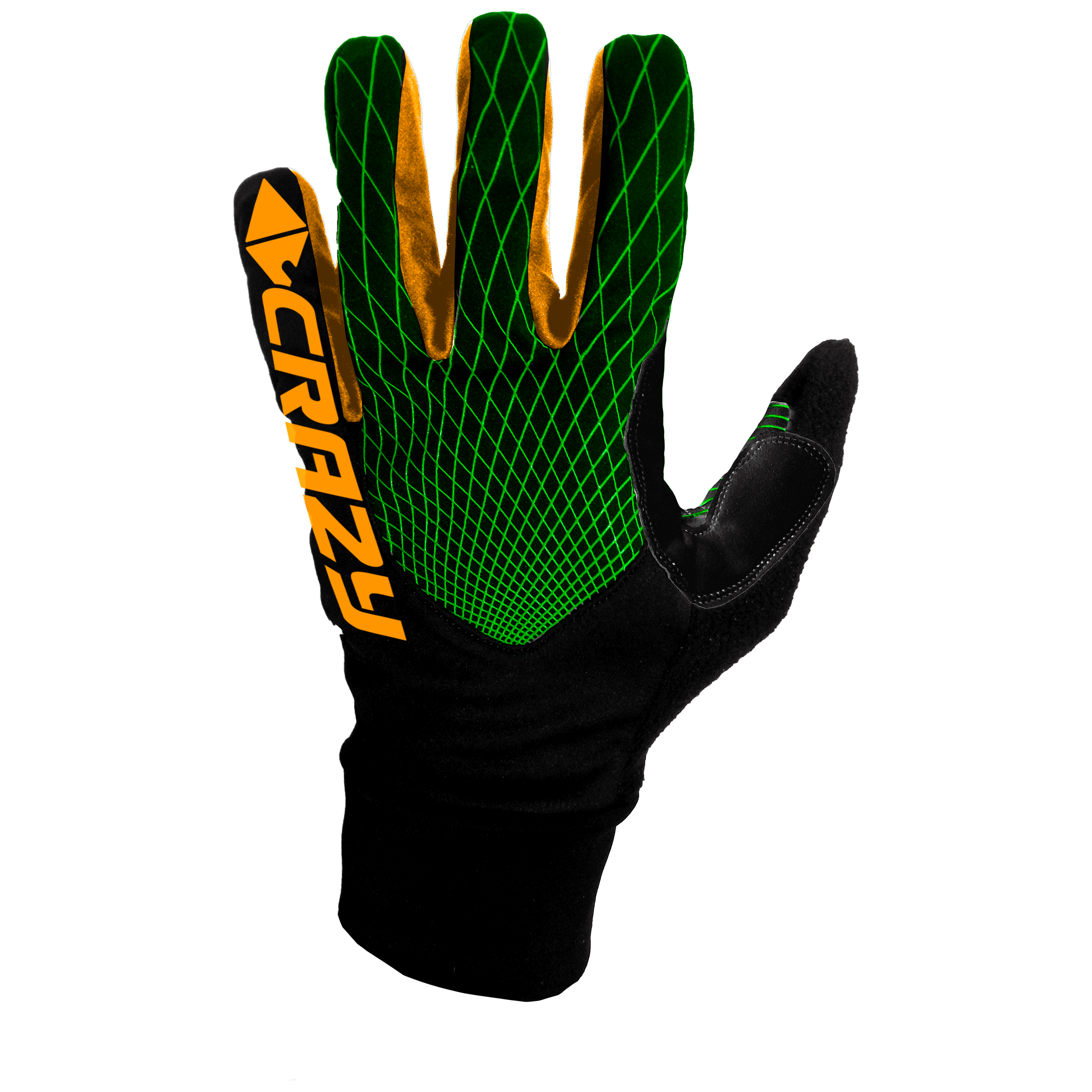 Crazy SCI Alp Race Gloves Winter Apparel - Gloves Crazy Small Print Orange Fluo Scottish