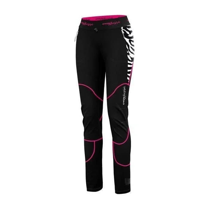 Crazy W Cervino Pant Winter Apparel - Winter Apparel Womens Softshell Bottom Crazy Small Black-Zebra