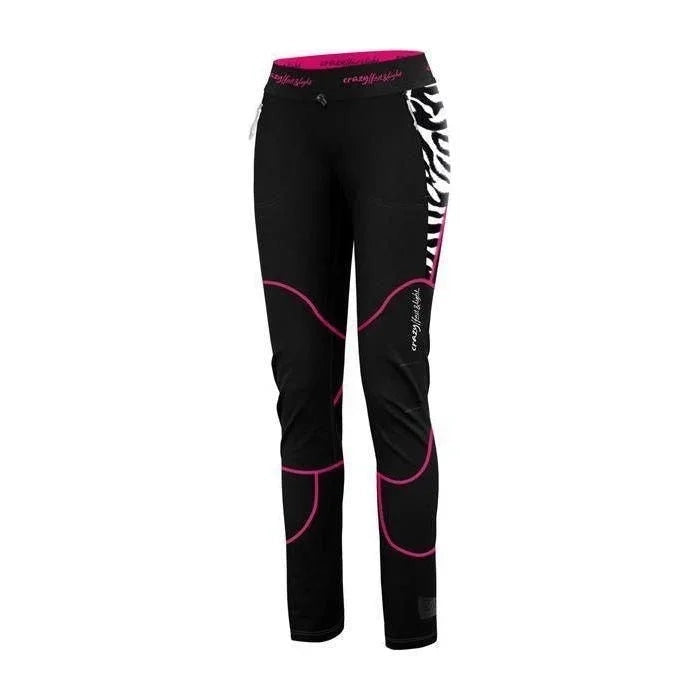 Crazy W Cervino Pant Winter Apparel - Winter Apparel Womens Softshell Bottom Crazy Small Black-Zebra