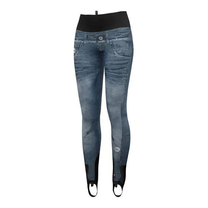 Crazy W Falls Printed Race Pant Winter Apparel - Winter Apparel Womens Softshell Bottom Crazy XSmall Print Light Jeans