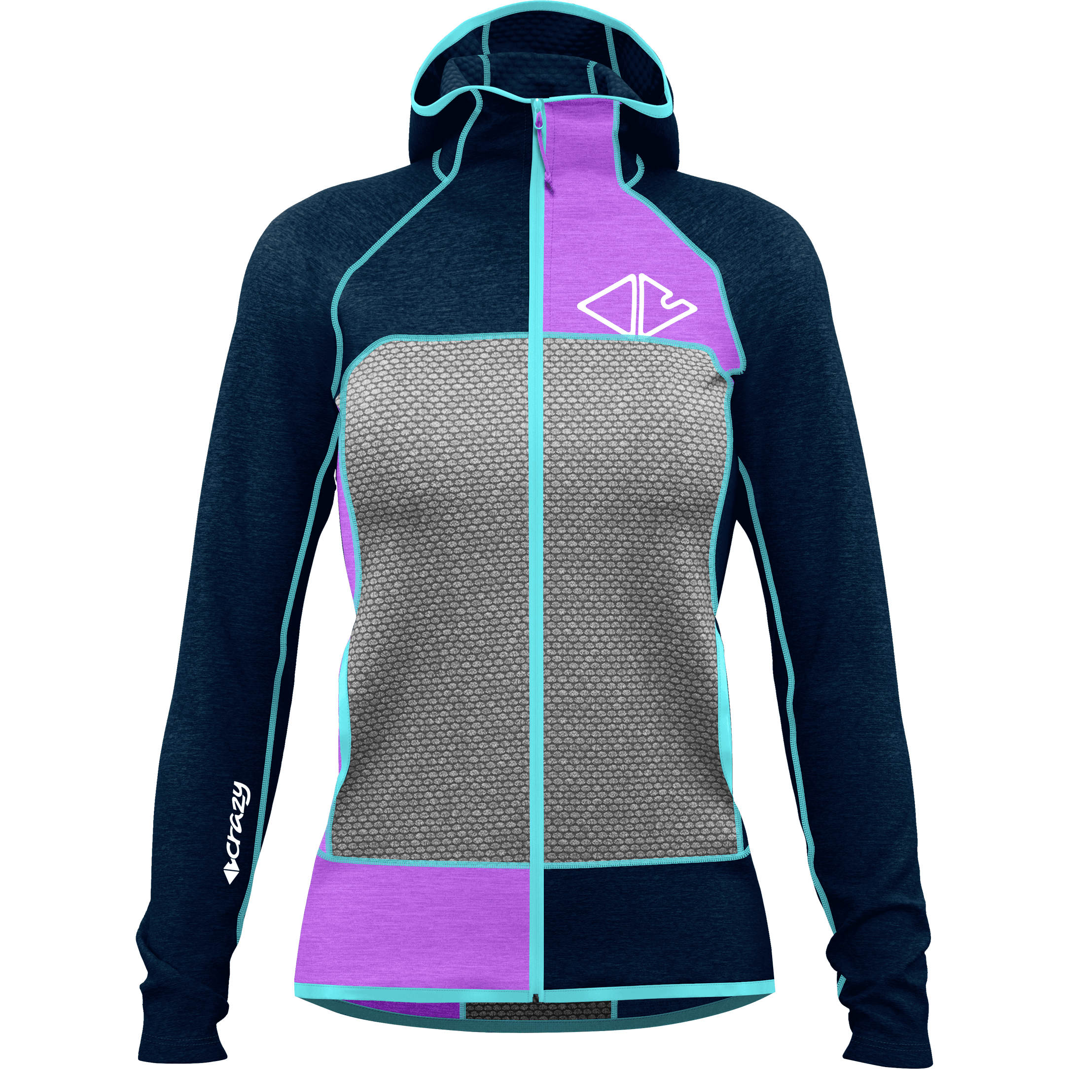 Crazy W Ionic Mid-layer Pull Winter Apparel - Winter Apparel Womens Mid Layer Top Crazy XSmall Frozen-Black