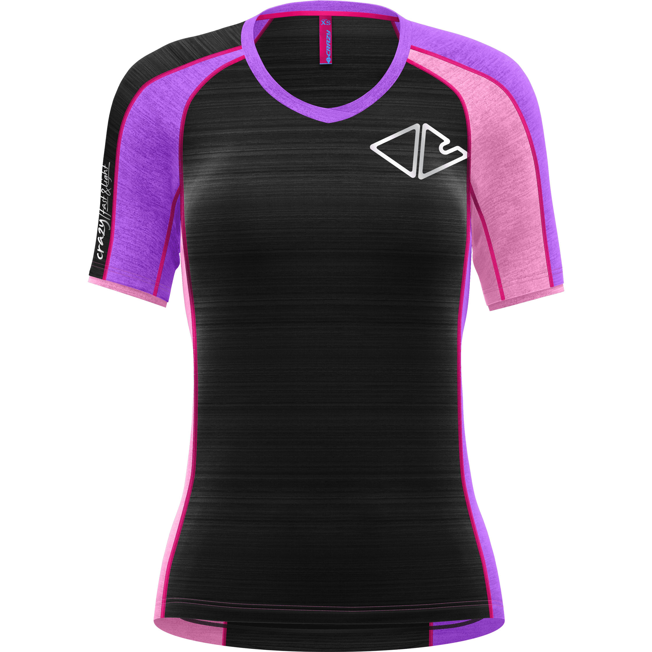 Crazy W T-Shirt Ionic Summer Apparel - Womens Crazy Small Pop-Black