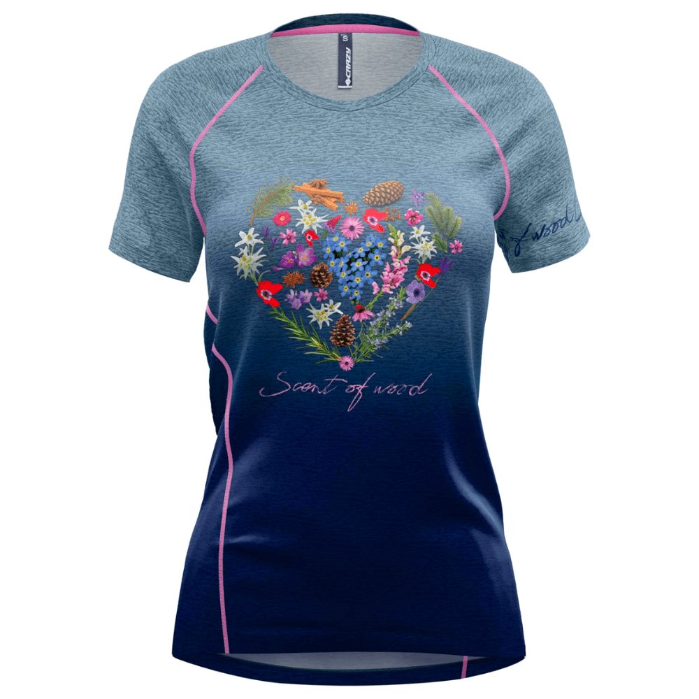 Crazy W T-Shirt Mountain Flash Summer Apparel - Womens Crazy Small Scent Of Wood