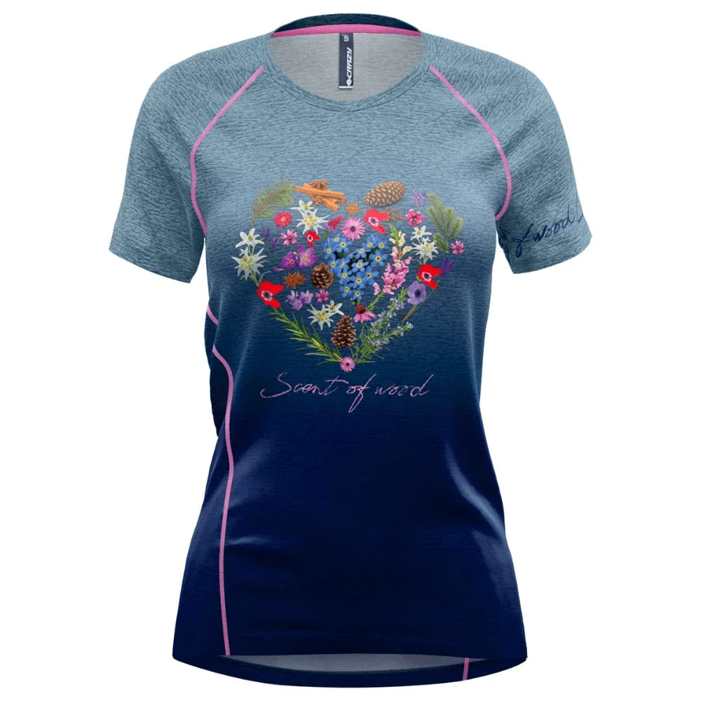 Crazy W T-Shirt Mountain Flash Summer Apparel - Womens - Tops Crazy Small Scent Of Wood