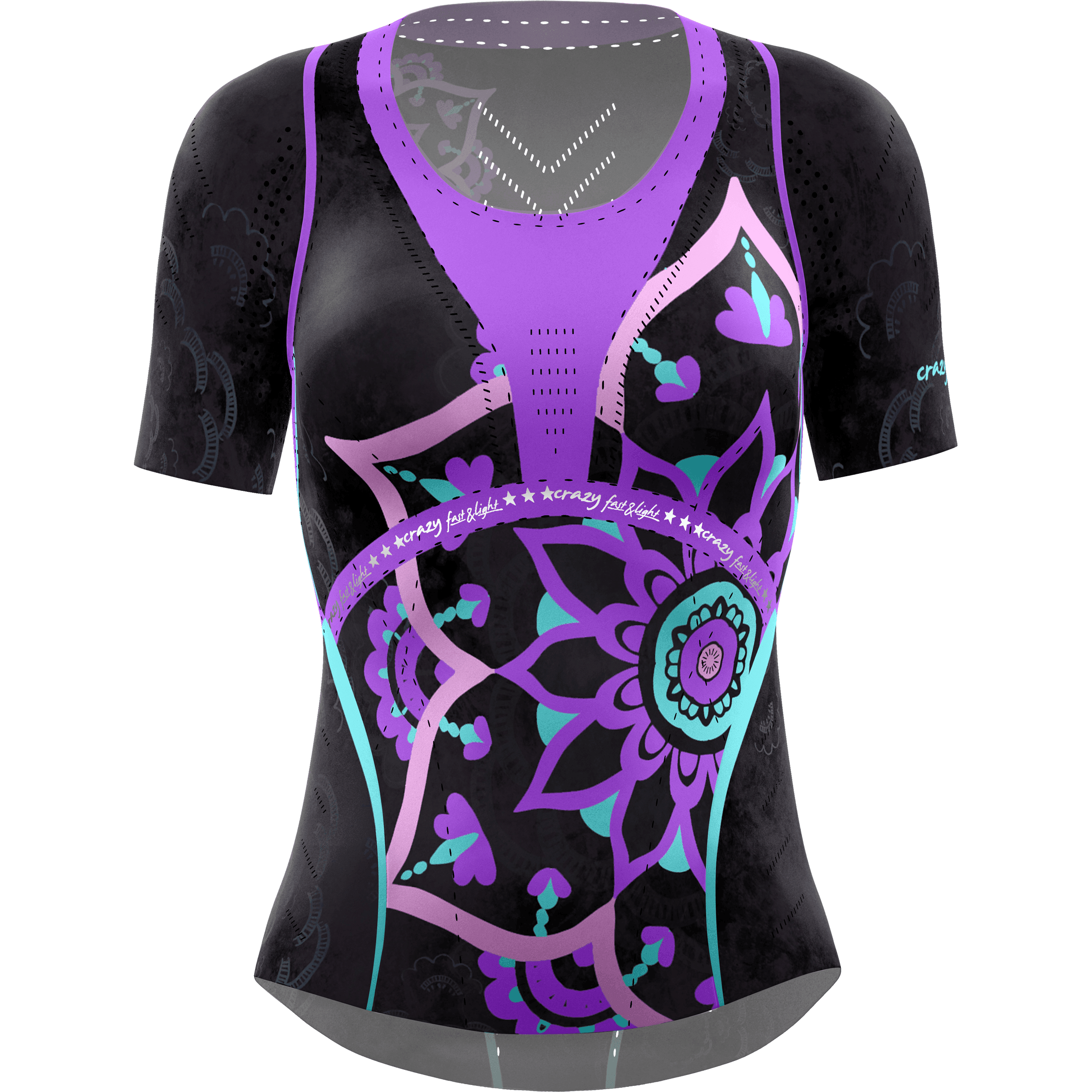 Crazy W T-Shirt Voltage Summer Apparel - Womens Crazy XSmall Mandala