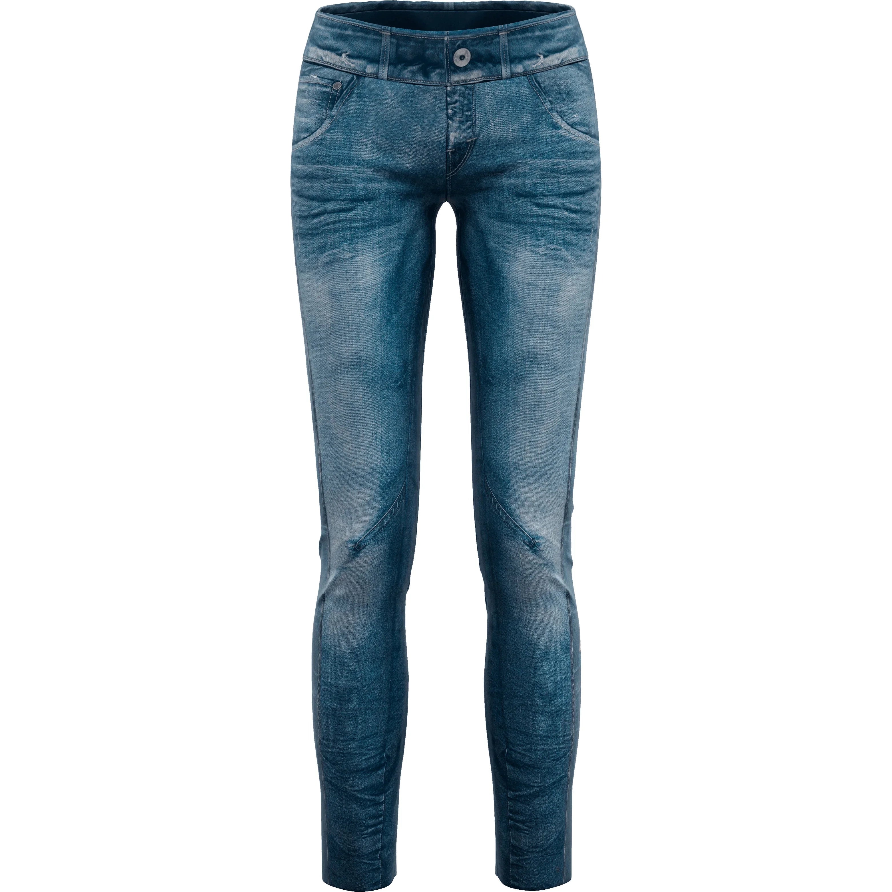 Crazy W Wonder Magic Pant Winter Apparel - Winter Apparel Womens Softshell Bottom Crazy Small Print Light Jeans/Blue