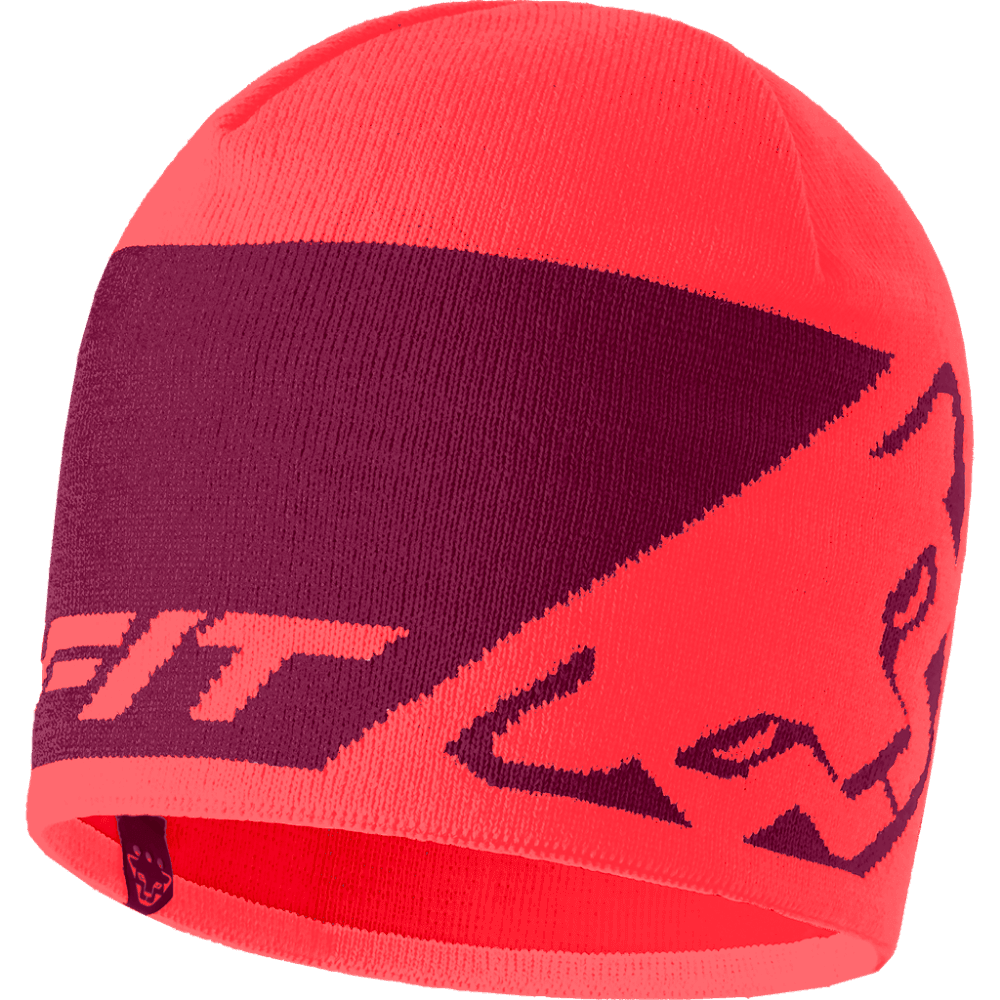 Dynafit Leopard Logo Beanie Winter Apparel - Hats and Beanies Dynafit Hot Coral