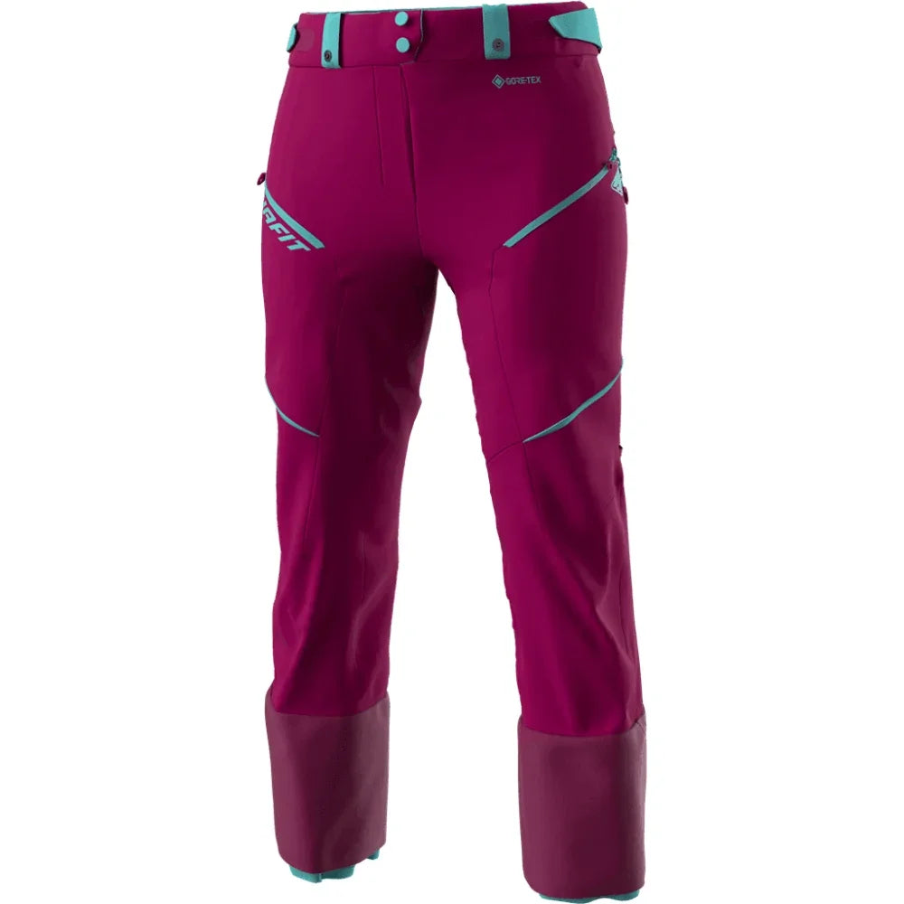 Dynafit W Radical 2 Gtx Pant (2023) Winter Apparel - Winter Apparel Womens Hardshell Bottom Dynafit XSmall Beet Red