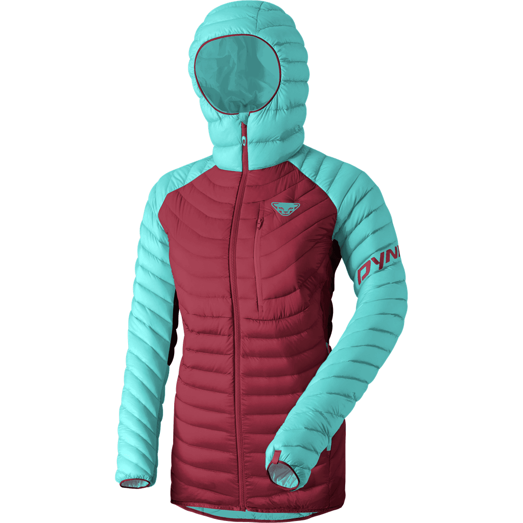 Dynafit W Radical Down Hooded Jacket Winter Apparel - Winter Apparel Womens Insulated Top Dynafit Marine Blue/Beet Red Small