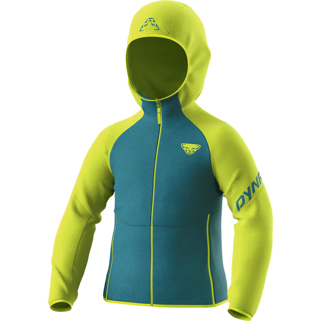 Dynafit Youngstar Polartec Hooded Jacket Kids Kids Winter Apparel Dynafit Small Lime Punch