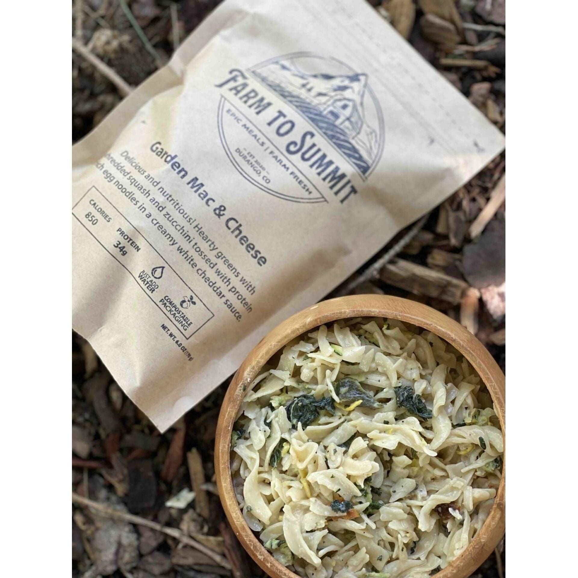 Farm To Summit Dehydrated Meals Summer Gear - Camp Accessories Farm To Summit Garden Mac and Cheese