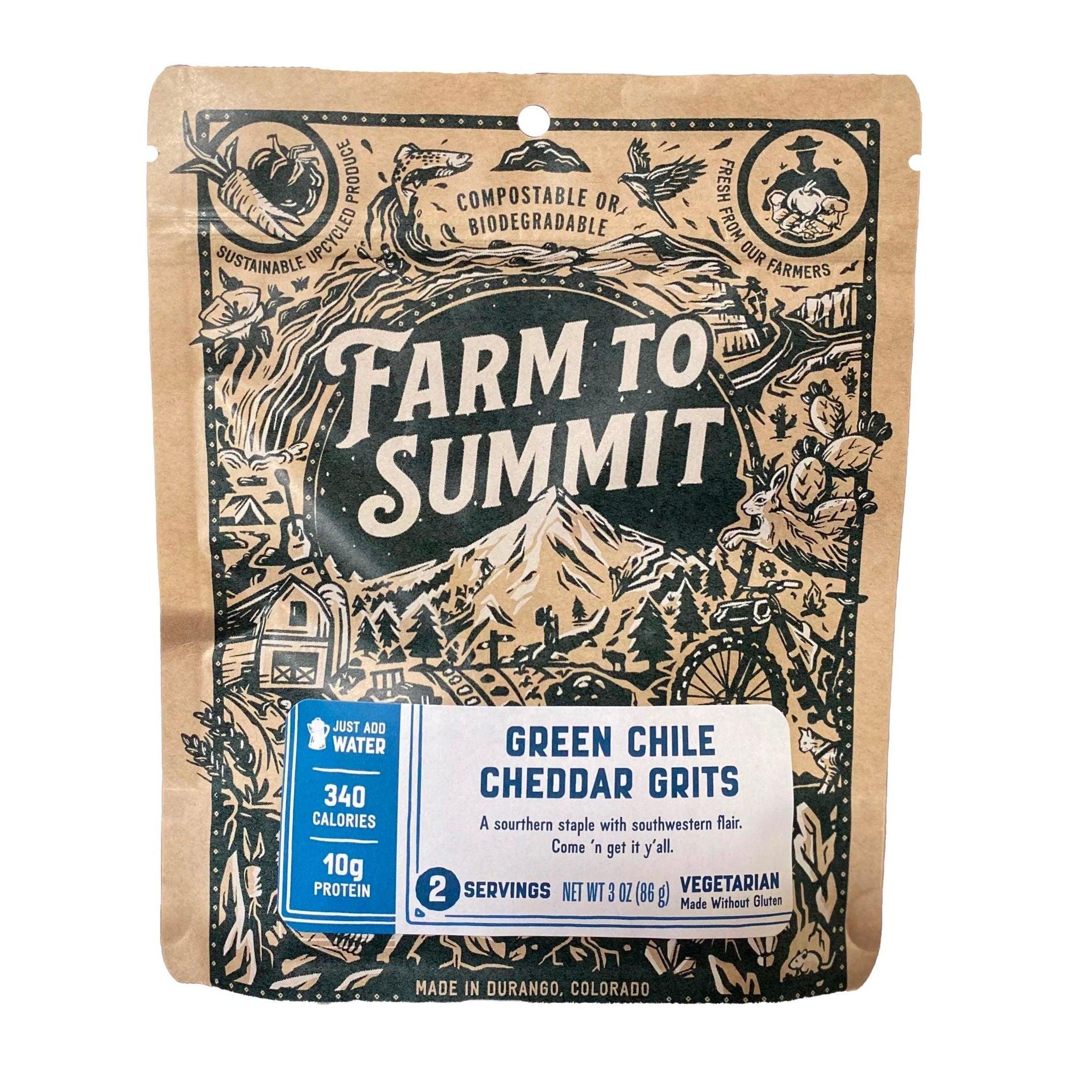 Farm To Summit Dehydrated Meals Summer Gear - Camp Accessories Farm To Summit Green Chile Cheddar Grits