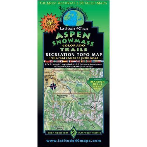 Latitude 40 Maps Cycling Accessories - Maps Latitude 40 Aspen/Snowmass
