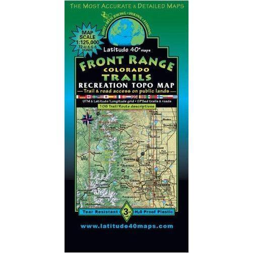 Latitude 40 Maps Cycling Accessories - Maps Latitude 40 Front Range
