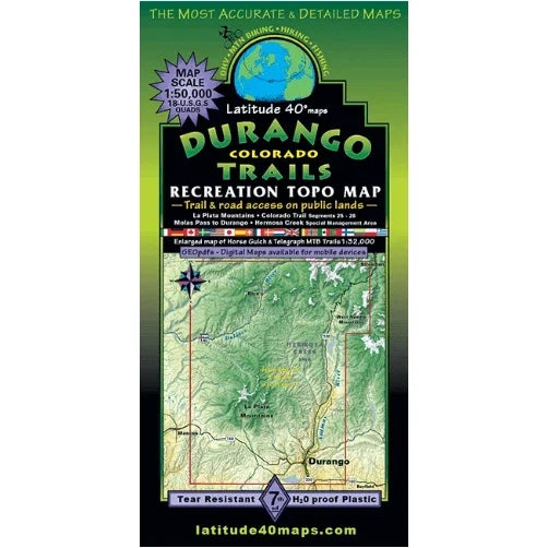 Latitude 40 Maps Cycling Accessories - Maps Latitude 40 Durango