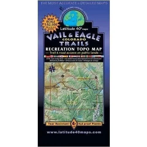Latitude 40 Maps Cycling Accessories - Maps Latitude 40 Vail/Eagle