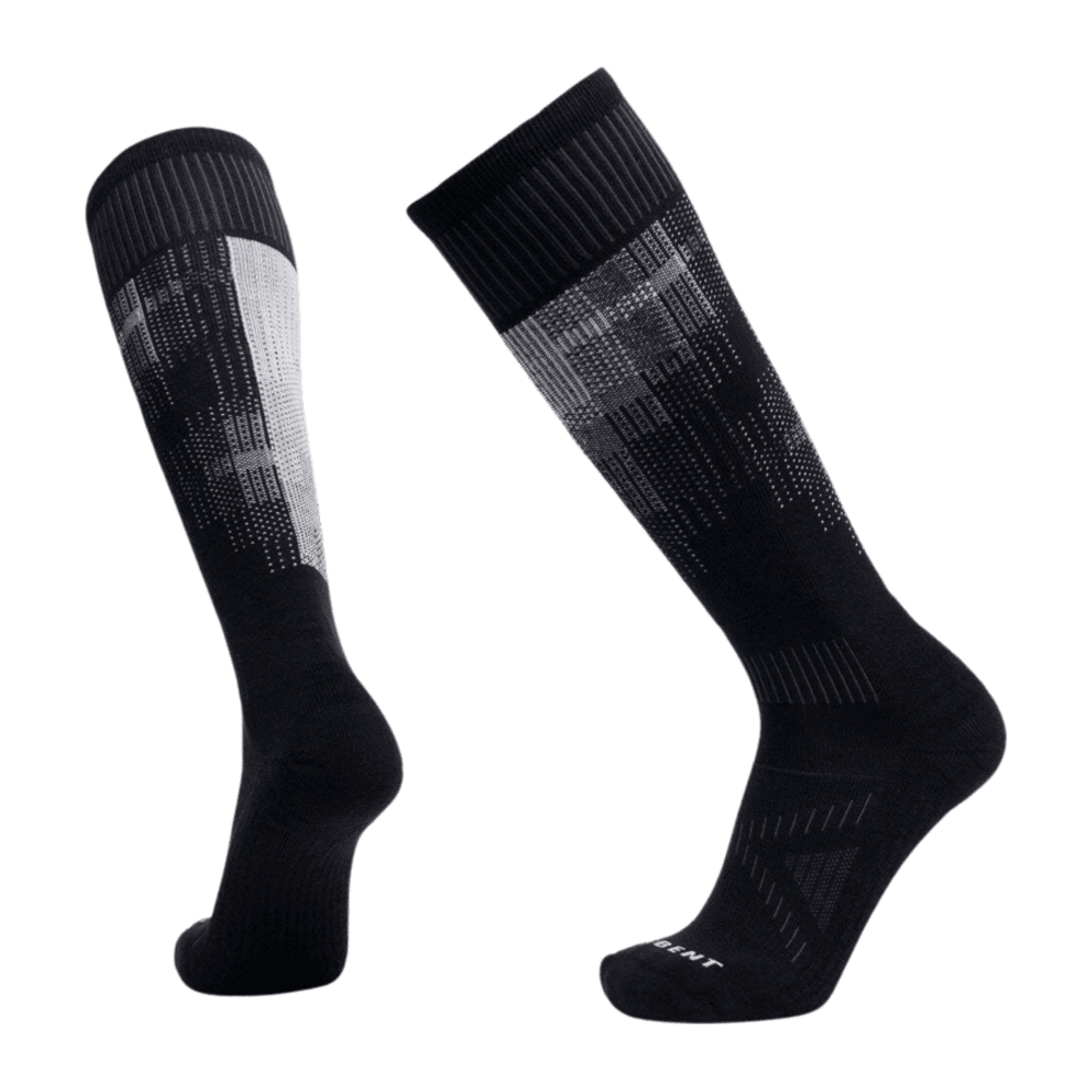 Le Bent Pixel Light Ski Sock Winter Apparel - Socks Le Bent Mono Small