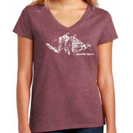 Maroon Bells W T-Shirt Merch Cripple Creek Backcountry Small Maroon