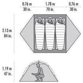 MSR Access Four-Season Ski Touring Tent Summer Gear - Tents MSR 3 Person
