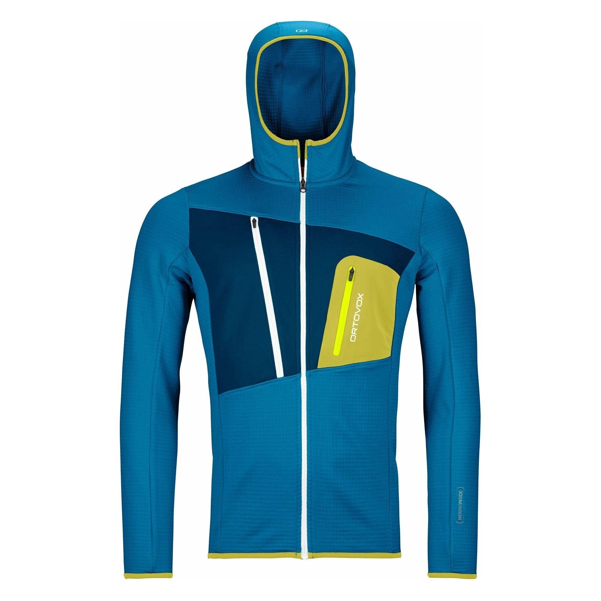 Ortovox M Fleece Gridd Hoody Winter Apparel - Winter Apparel Mens Mid Layer Top Ortovox Medium Heritage Blue