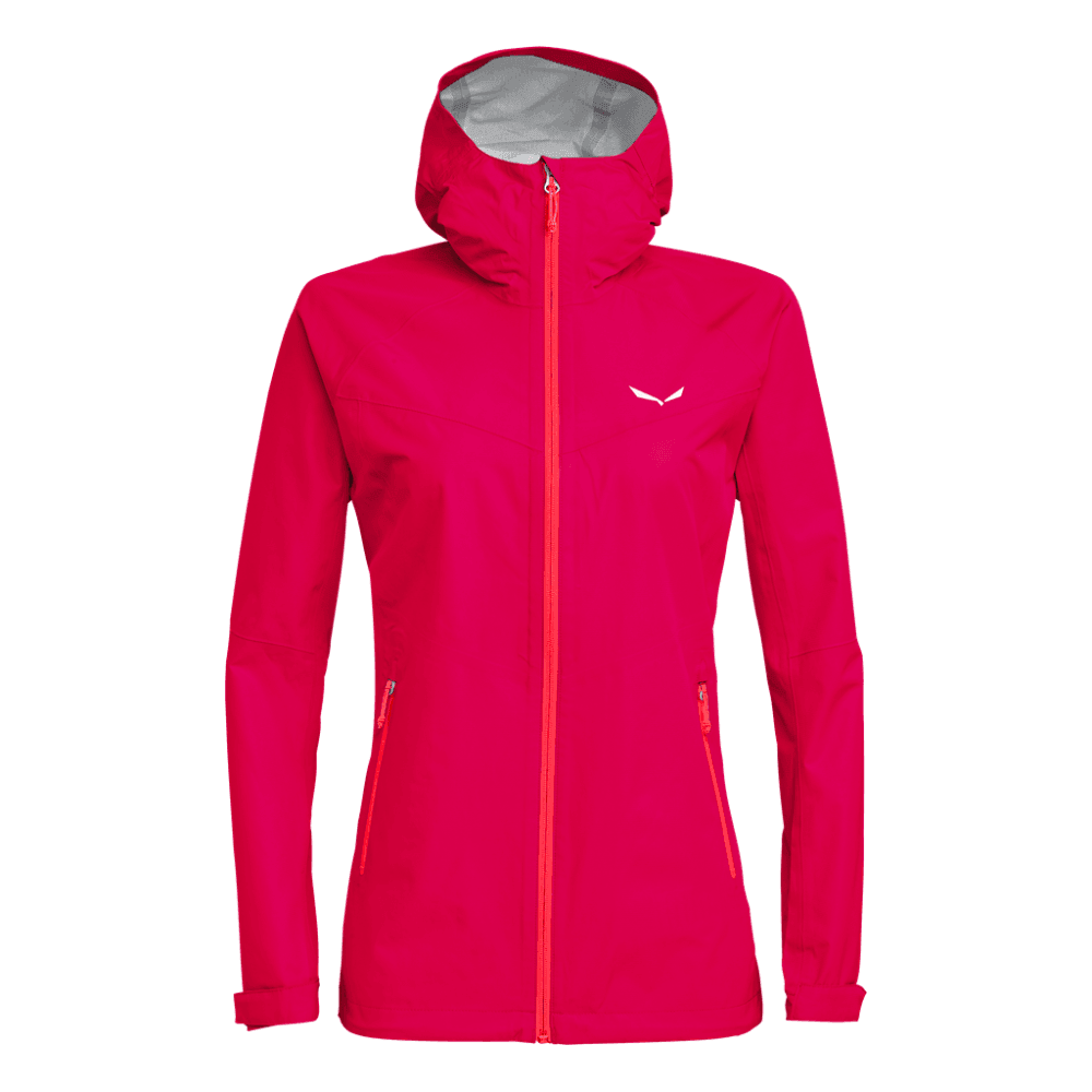 Puez Aqua Powertex Hardshell Jacket W Summer Apparel - Womens Salewa Small Rose Red