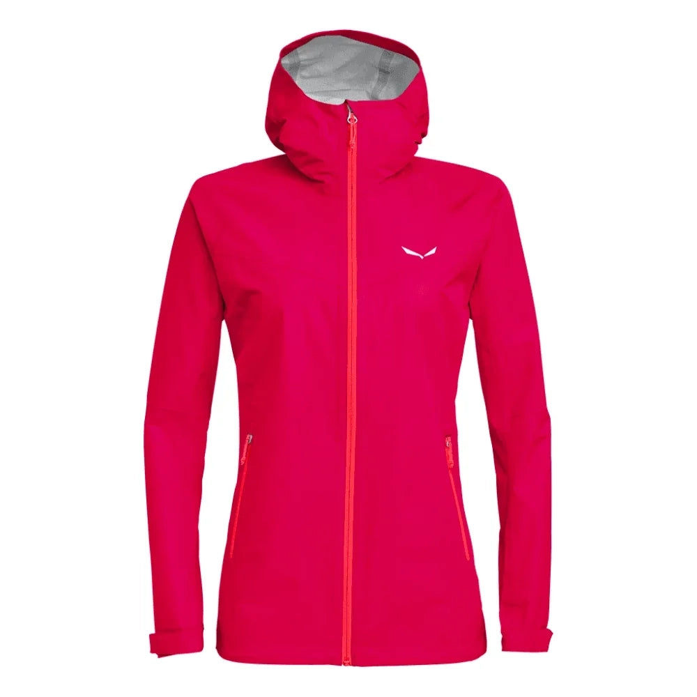 Puez Aqua Powertex Hardshell Jacket W Summer Apparel - Womens - Tops Salewa Small Rose Red