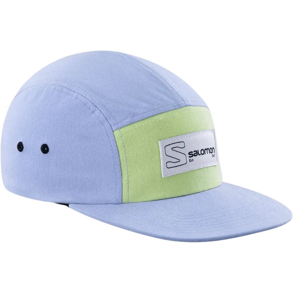Salomon Five Panel Hat Summer Apparel - Mens - hat Salomon Serenity/Sunny Lime