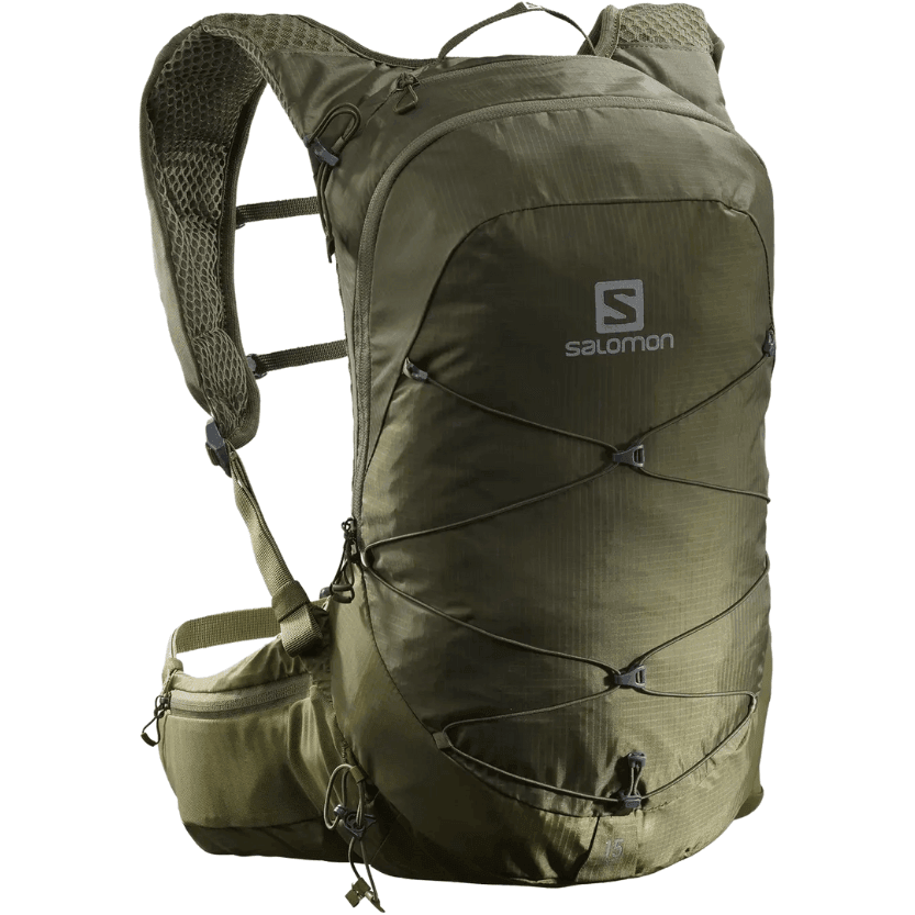 Salomon XT 15 Pack Backpacks and Bags - Summer Pack Hiking Salomon Olive Night/Martini Olive