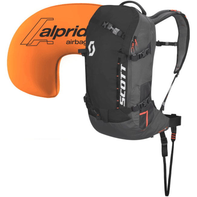SCOTT Patrol E1 22 Avalanche Airbag Pack Backpacks and Bags - Winter Pack Airbag SCOTT Kit/ Black Grey / Short Length