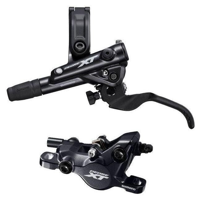 Shimano Deore XT BL-M8100/BR-M8100 Disc Brake and Lever - Rear, Hydraulic, Post Mount, 2-Piston, Black Cycling Parts - Brake - Disc Brake Shimano