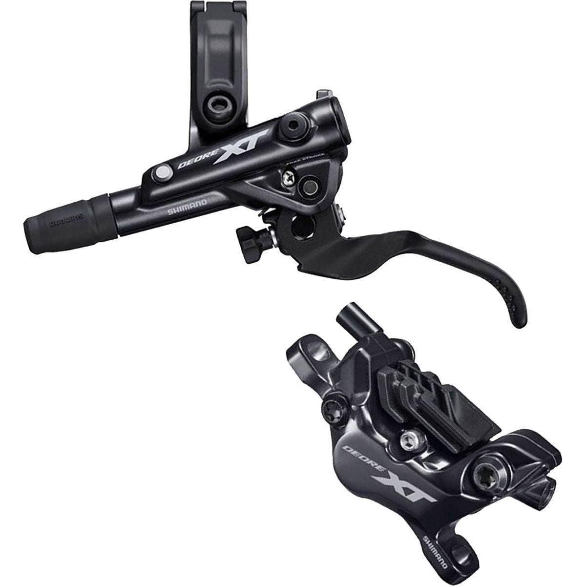 Shimano Deore XT BL-M8100/BR-M8120 Disc Brake and Lever - Front, Hydraulic, Post Mount, 4-Piston, Finned Metal Pads, Black Cycling Parts - Brake - Disc Brake Shimano