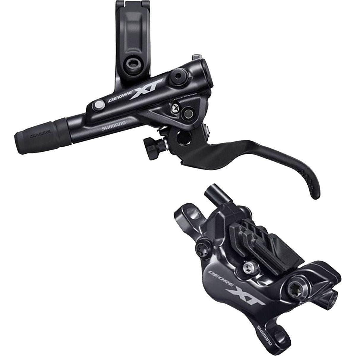 Shimano Deore XT BL-M8100/BR-M8120 Disc Brake and Lever - Front, Hydraulic, Post Mount, 4-Piston, Finned Metal Pads, Black Cycling Parts - Brake - Disc Brake Shimano
