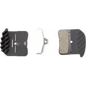Shimano H03A disc brake pads, alloy backed with cooling fins, resin Cycling Parts - Brake - Disc Brake Pads Shimano