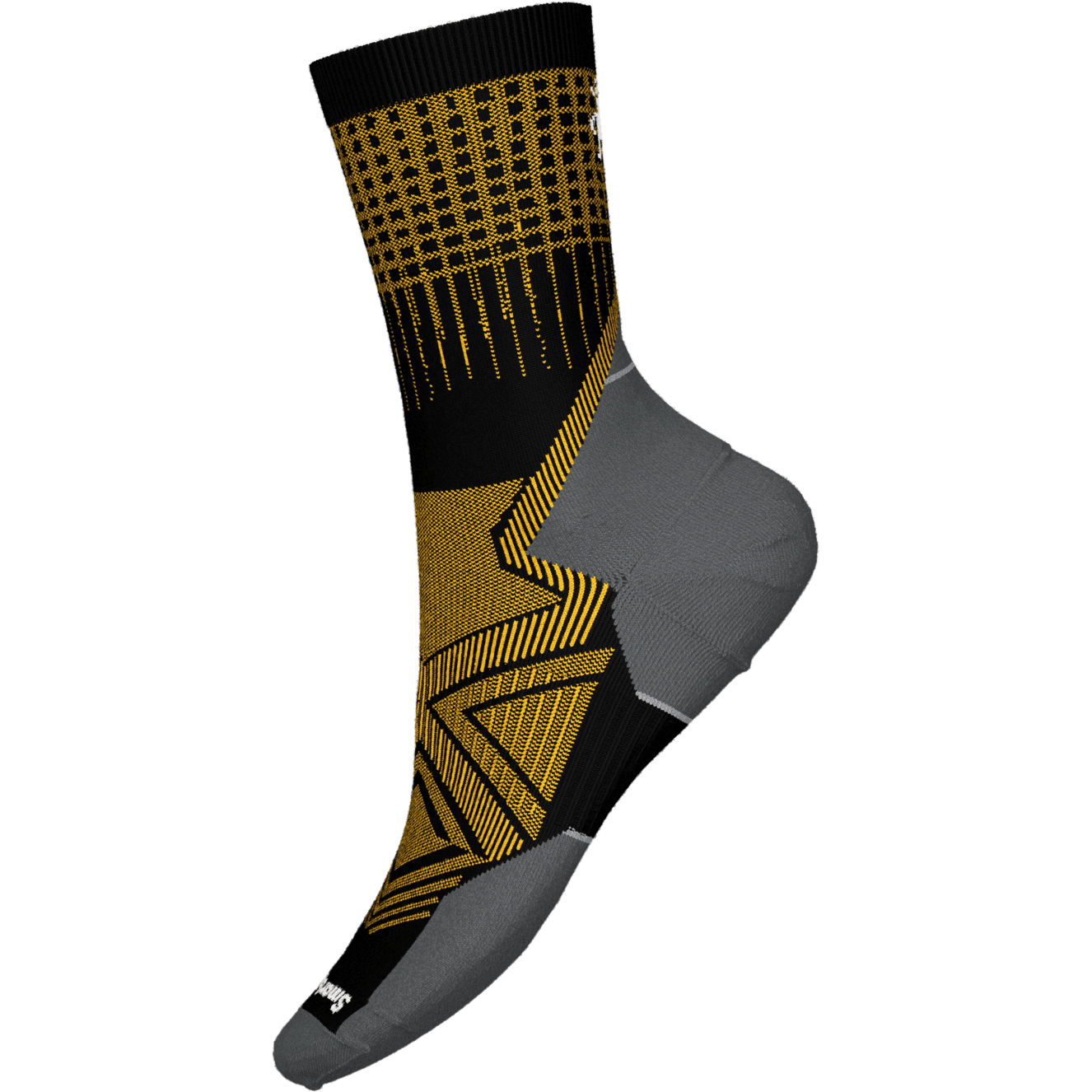Smartwool Run Targeted Cushion Mid Crew Socks Summer Apparel - Socks Smartwool Medium Pattern/Black