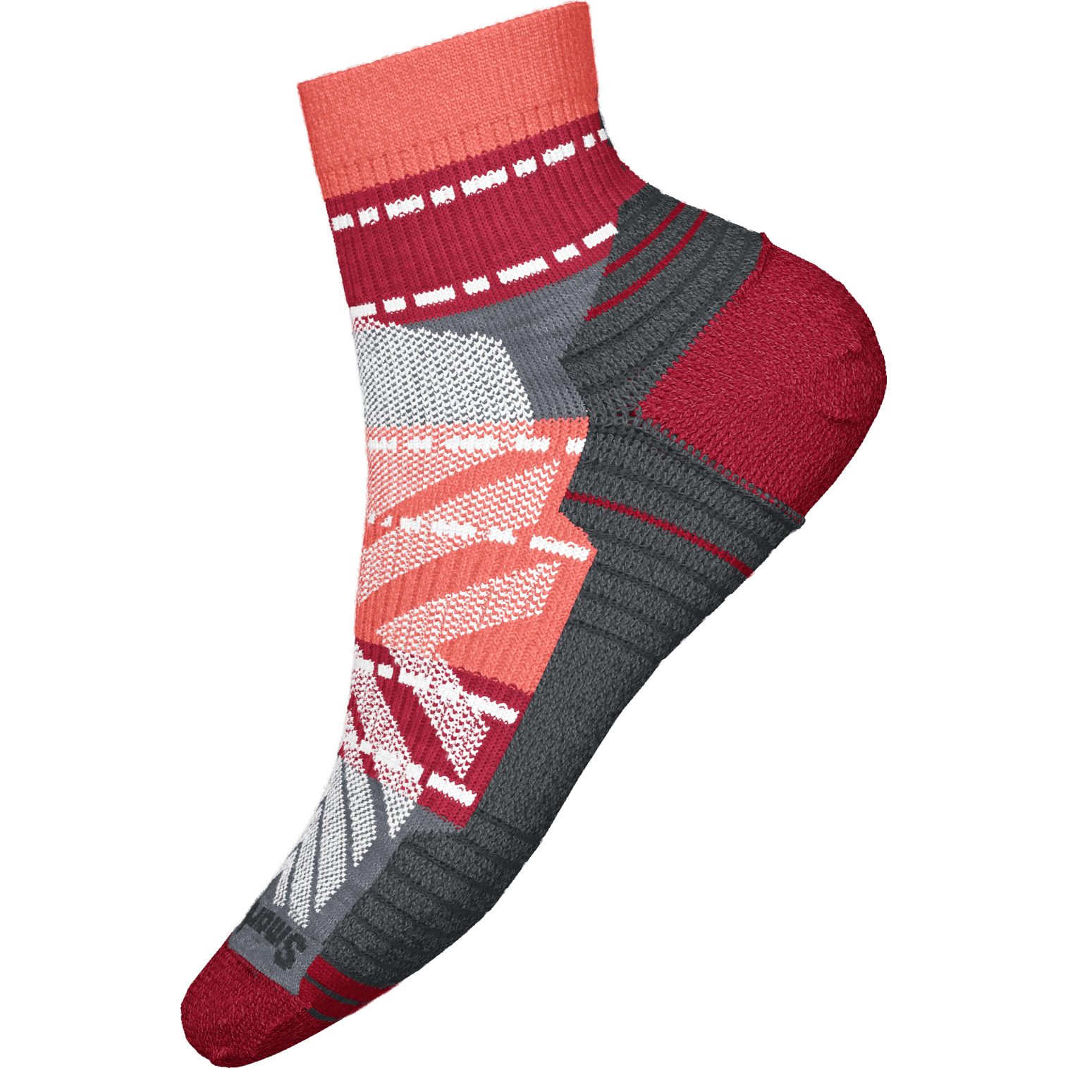 Smartwool W Hike Light Cushion Ankle Socks Summer Apparel - Socks Smartwool Small Margarita/Bright Coral