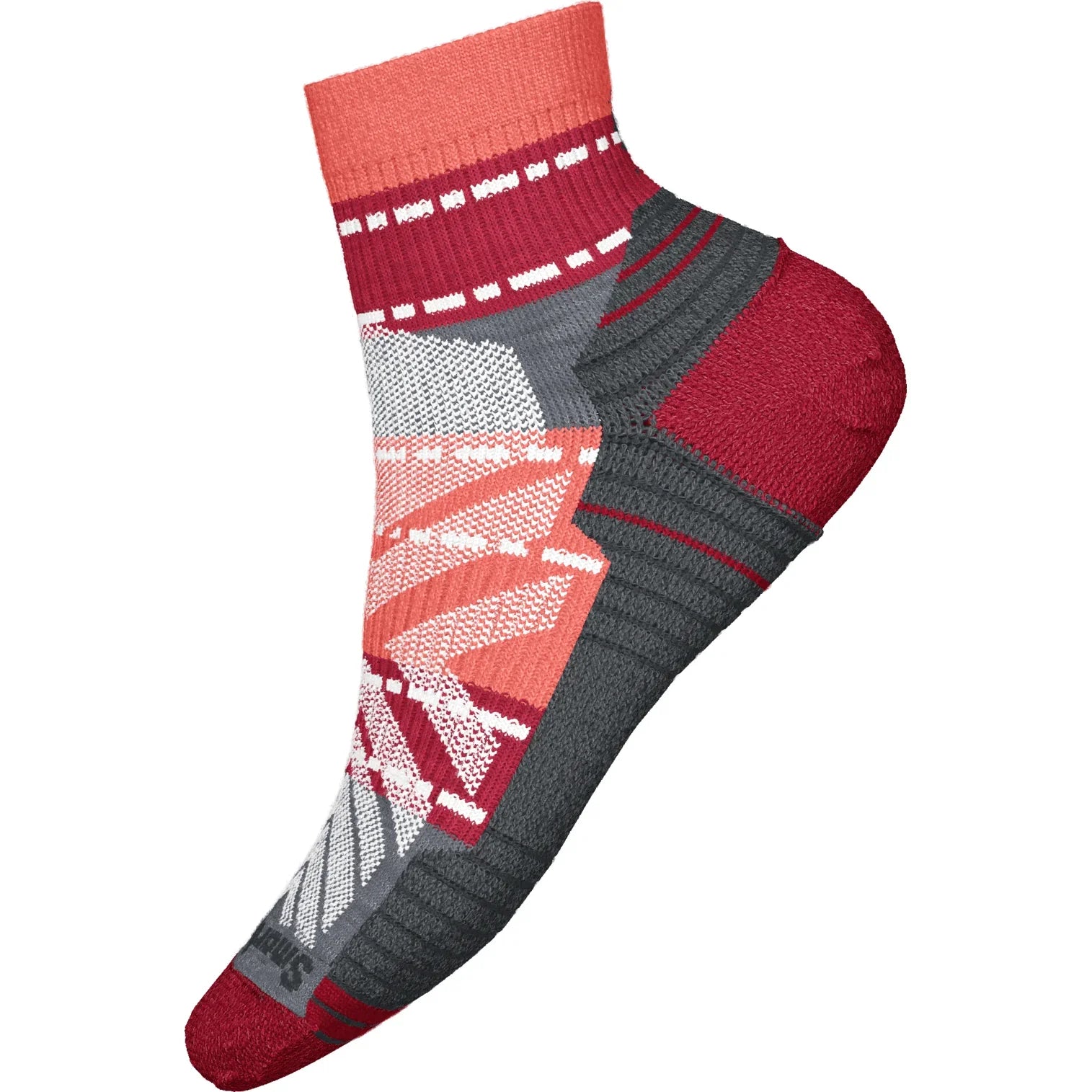 Smartwool W Hike Light Cushion Ankle Socks Summer Apparel - Socks Smartwool Small Margarita/Bright Coral