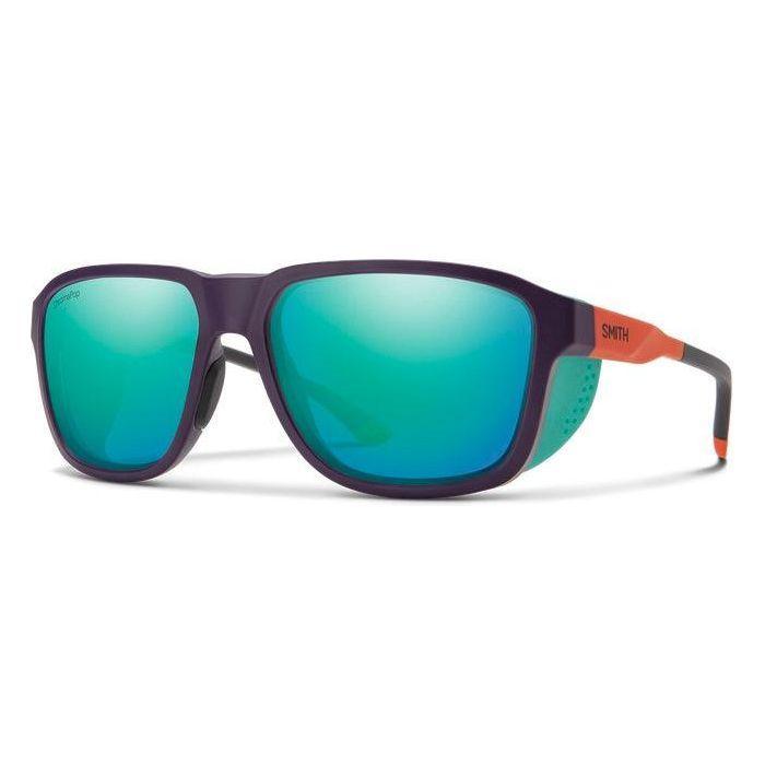 Smith Embark Sunglasses Eyewear - Sunglasses Smith Optics Purple / Cinder / Hi Viz || ChromaPop Polarized Opal Mirror