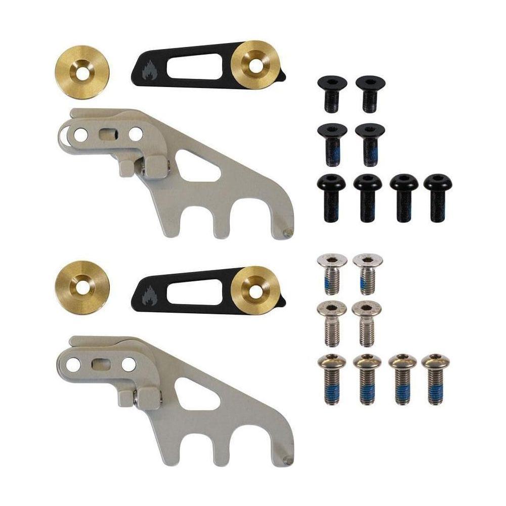 Spark R&D Spark Top-Mount Crossbar Clips, Black/Metal (closeout) Splitboard - Splitboard Binding Accessories Spark R&D