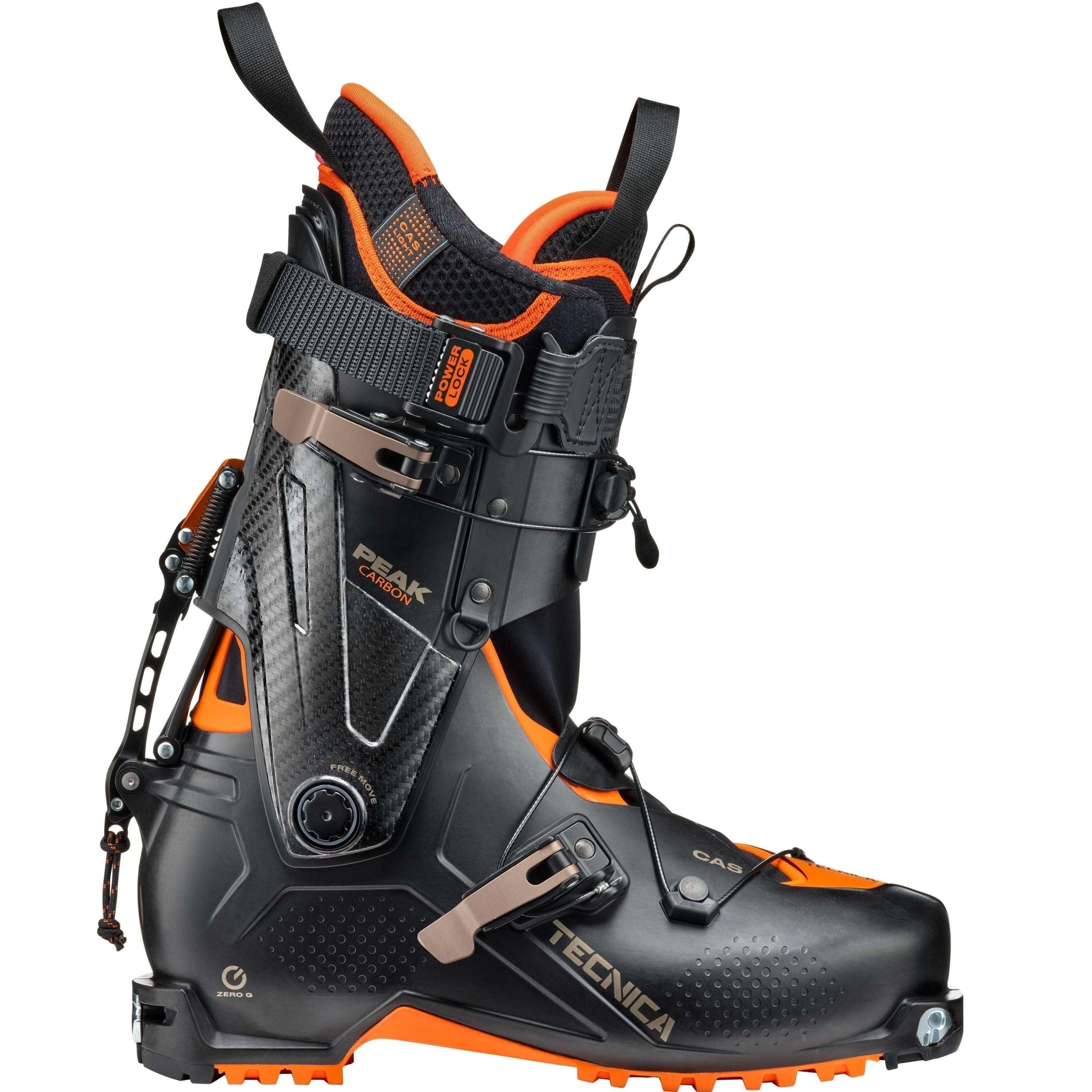 Tecnica Zero G Peak Carbon Alpine Touring Boot (2025) Ski Boots - Touring Boots - Ski Mountaineering - Mens Tecnica 23.5 Black/Orange