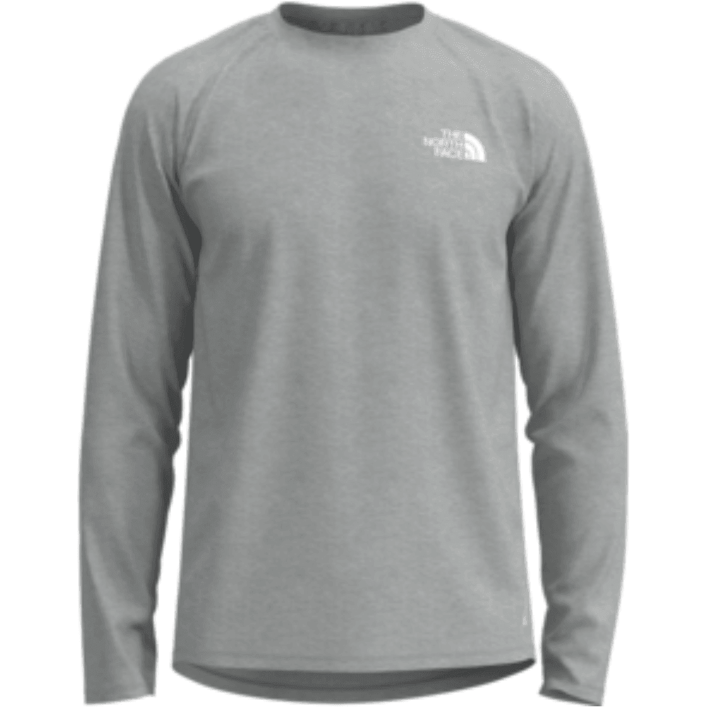 The North Face Big Pine L/S Crew Summer Apparel - Mens The North Face Large Tin Grey Heather