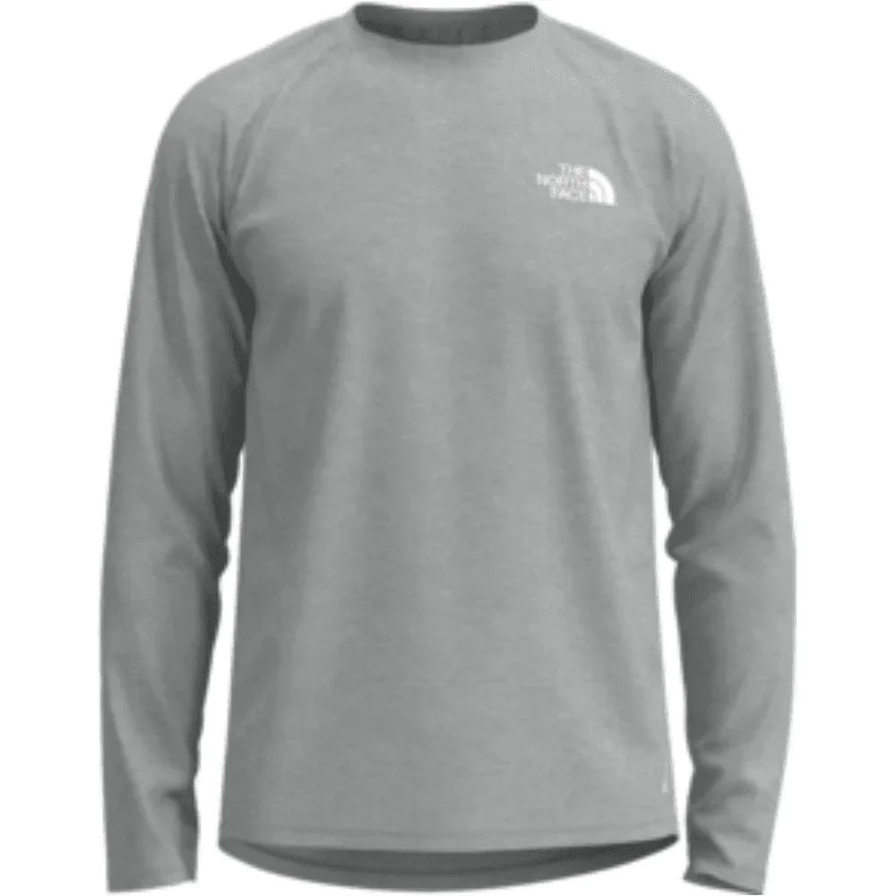 The North Face Big Pine L/S Crew Summer Apparel - Mens - Tops The North Face Large Tin Grey Heather