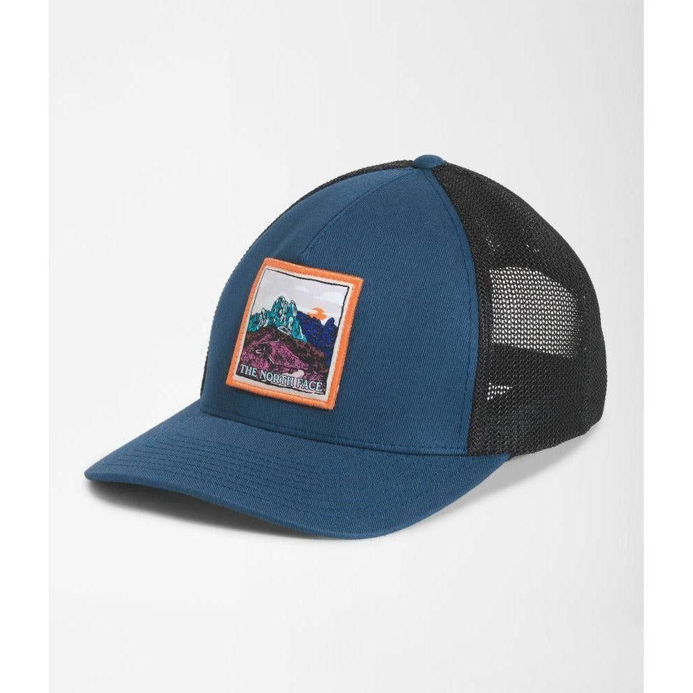 The North Face Truckee Trucker Summer Apparel - Mens - hat The North Face Shady Blue/Earthscape Patch S/M