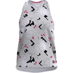 The North Face W Printed Sunriser Tank Summer Apparel - Womens The North Face Small TNF White Trail Marker Print