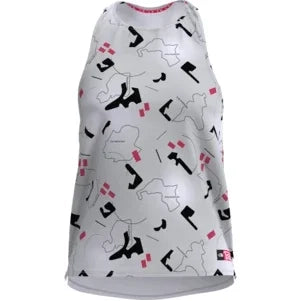 The North Face W Printed Sunriser Tank Summer Apparel - Womens - Tops The North Face Small TNF White Trail Marker Print