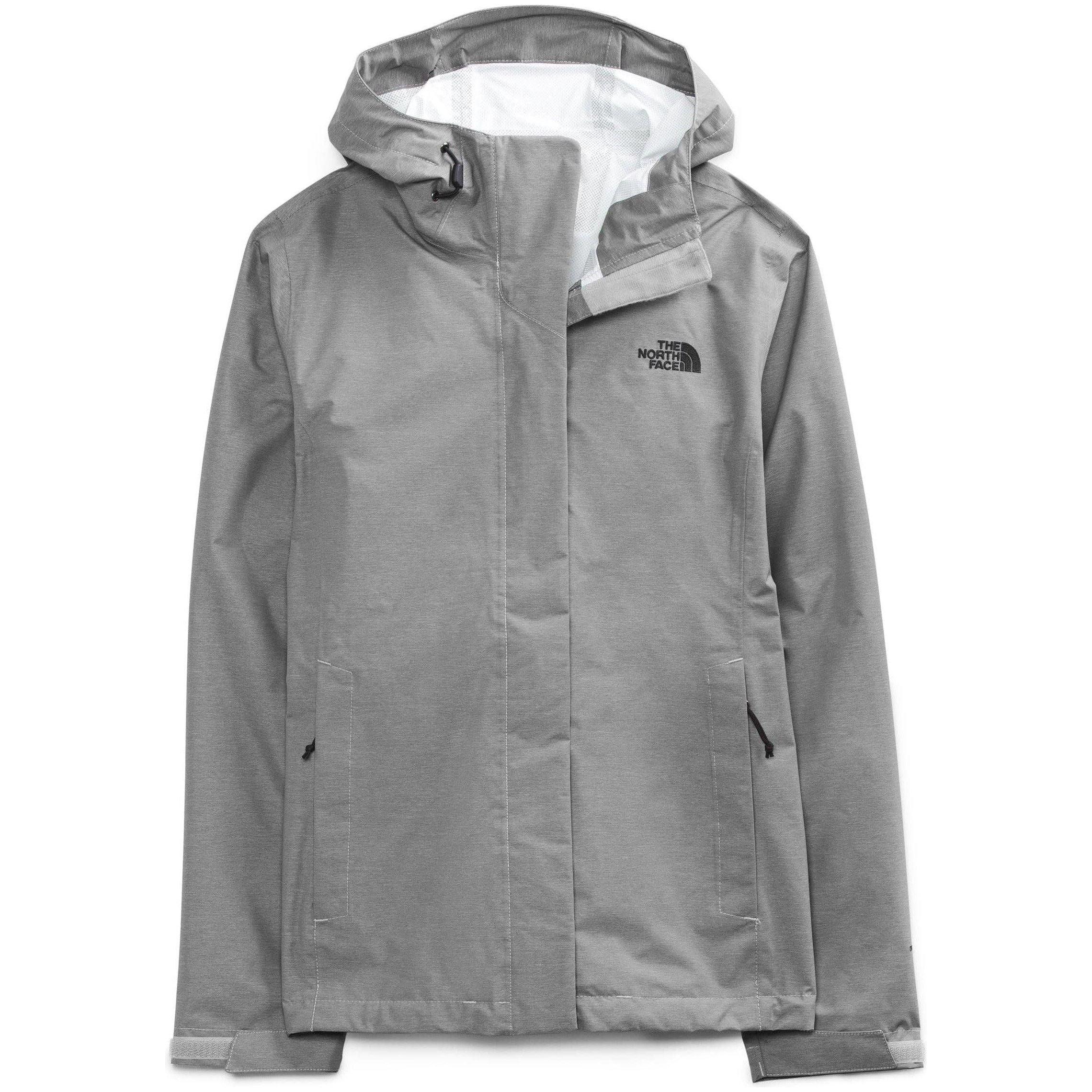 The North Face W Venture 2 Rain Jacket Summer Apparel - Womens The North Face Small Medium Grey/TNF Black