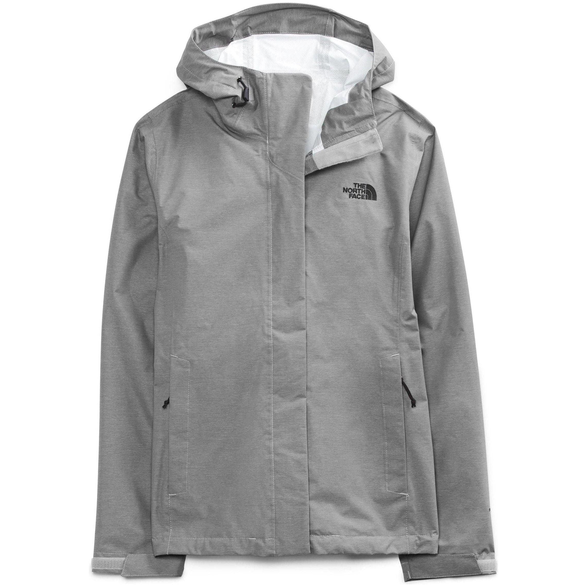 The North Face W Venture 2 Rain Jacket Summer Apparel - Womens The North Face Small Medium Grey/TNF Black