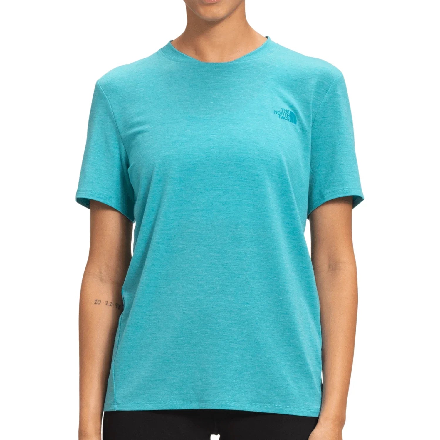The North Face W Wander Short Sleeve Summer Apparel - Womens - Tops The North Face XSmall Maui Blue Heather