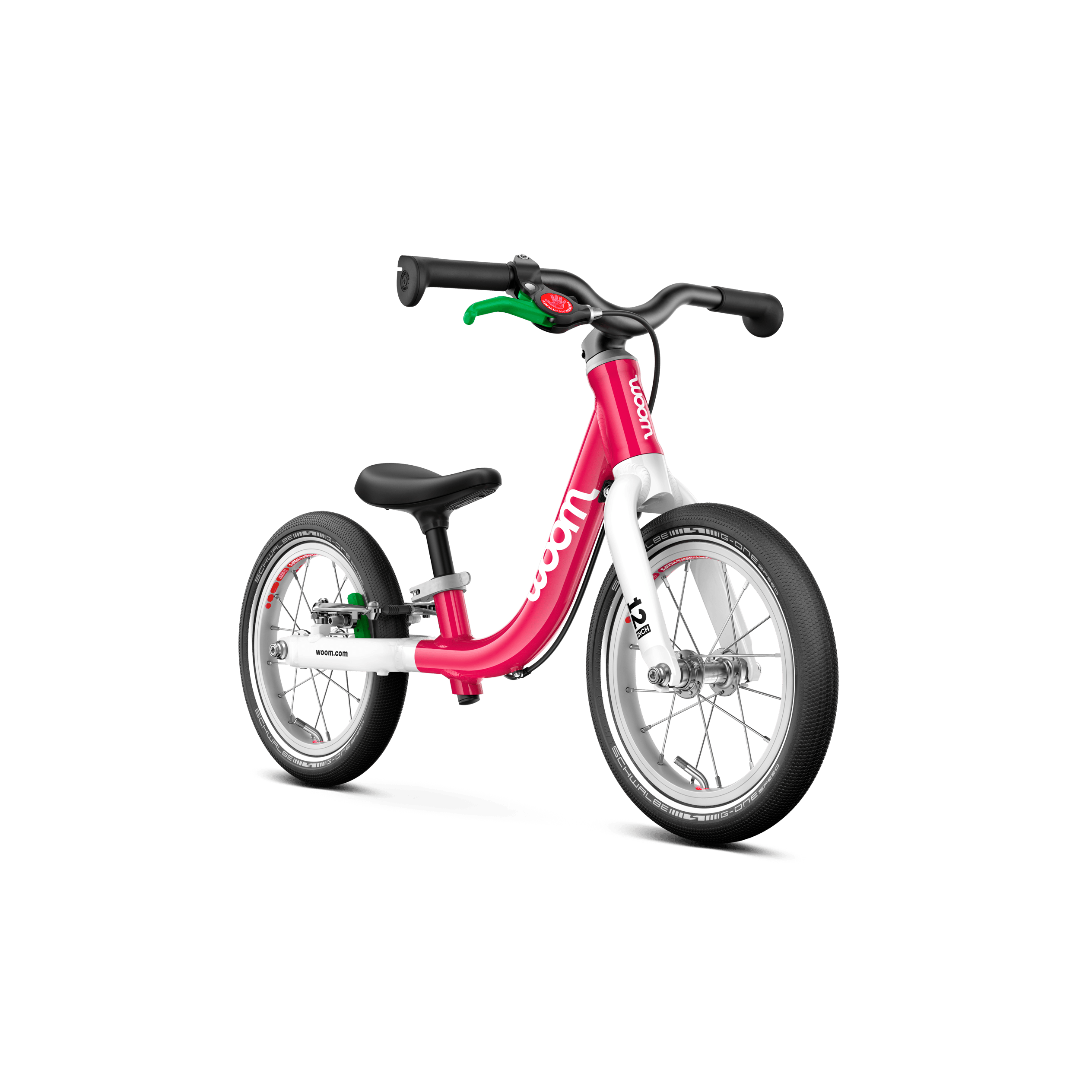 Woom GO 1 Bicycle - Kids Bikes - 12" Woom 12" Hot Pink