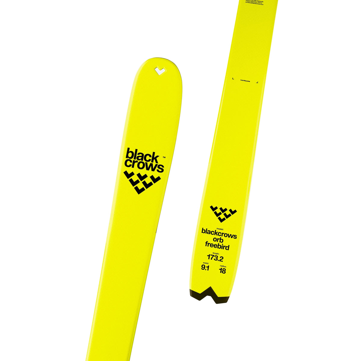 Black Crows Orb Freebird Alpine Ski Skis - Touring Skis - Ski Mountaineering - Mens-Unisex Black Crows