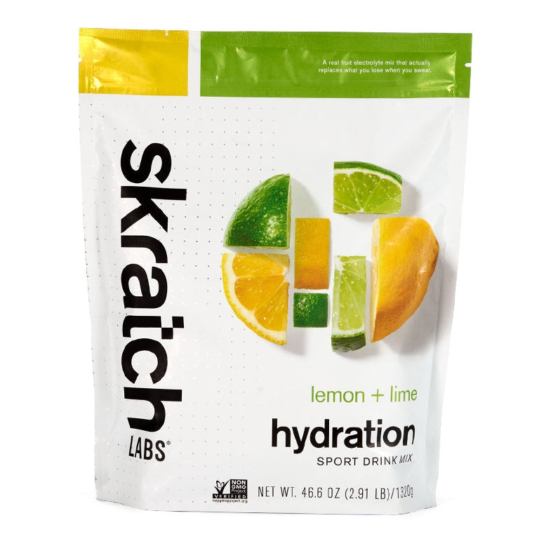 Skratch Labs Hydration Sport Drink Mix, 1320g, 60-Serving Resealable Pouch Cycling Accessories - Food Skratch Labs Lemon + Lime